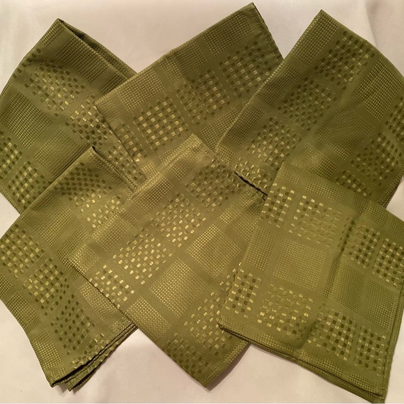 New Set of 6 Food Network Green Cloth Napkins Perfect for Spring!! - Picture 4 of 4